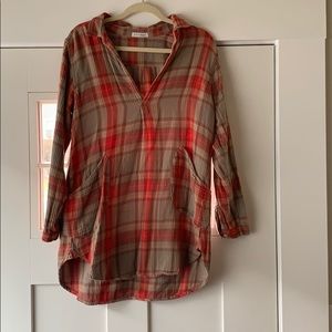 CP Shades flannel plaid tunic